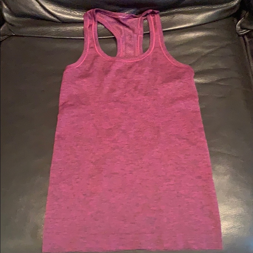 Lululemon purple &black tank top size 2